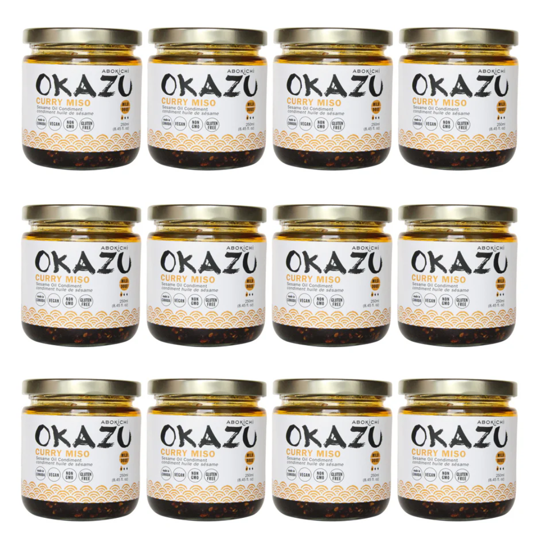 BULK OKAZU Curry Miso oil 230ml/8oz (12 jars)